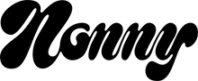 Black Nonny Beer script logo